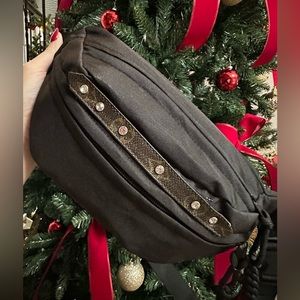 LOUIS VUITTON Custom Black Waist Bag/Fanny Pack #1